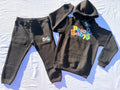 Peso Baby Kids Hoodie & Sweatpants Set: Black